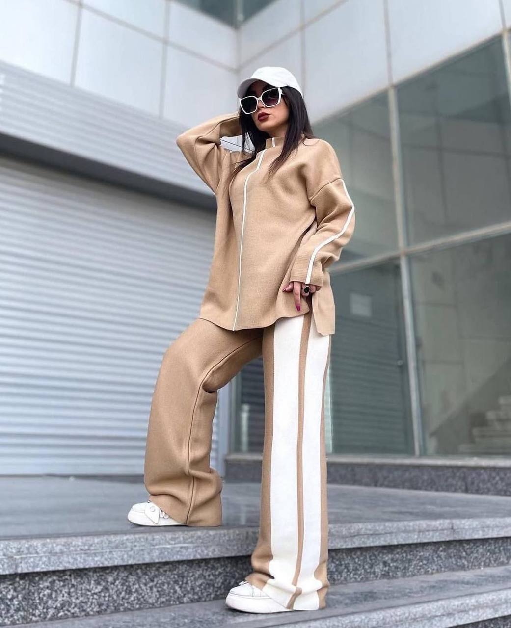 ست بلوز شلوار بافت زنانه فری سایز