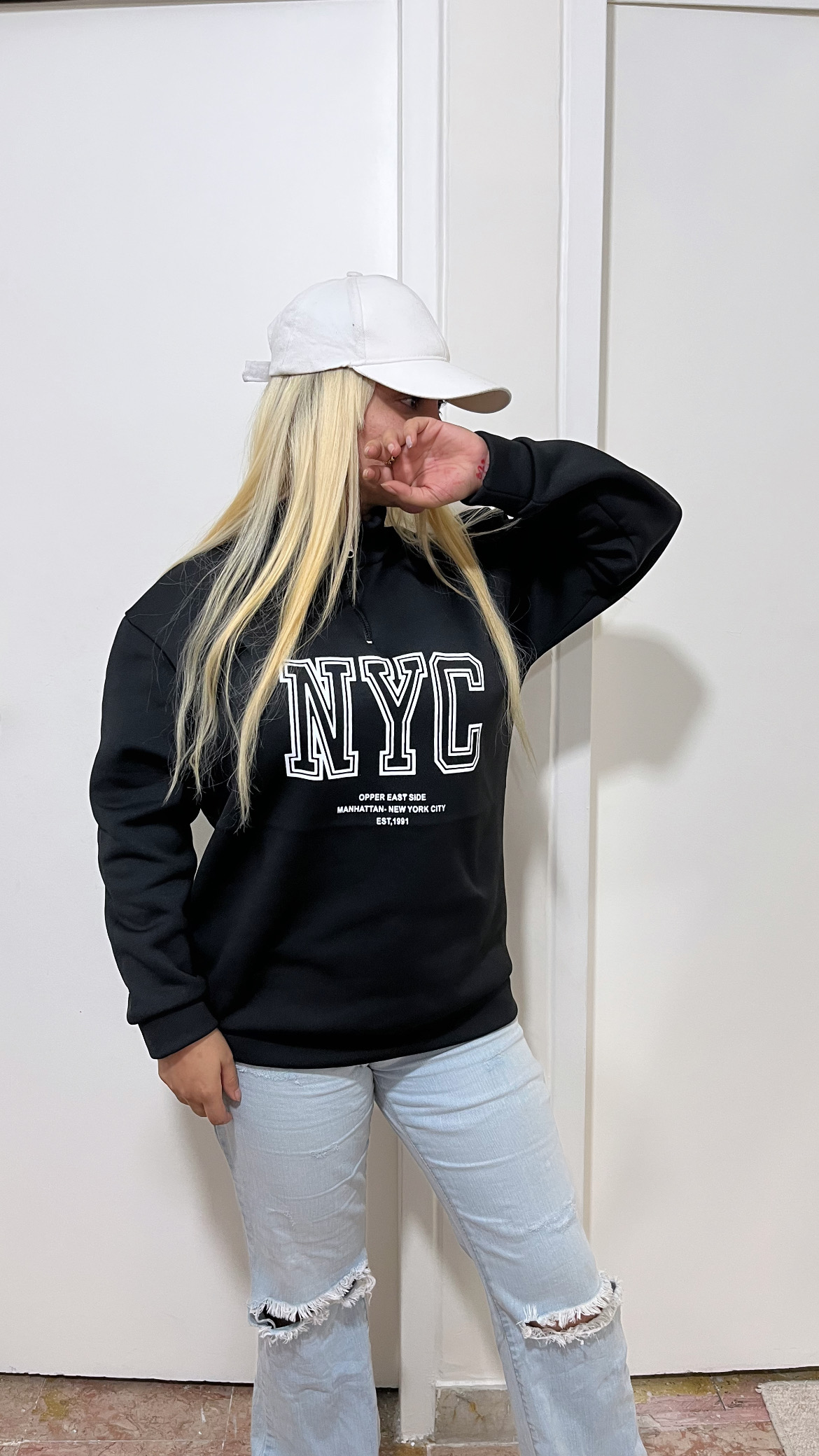 دورس  داخل کرکی نیم زیپ مدل NYC اسپرت زنانه و مردانه