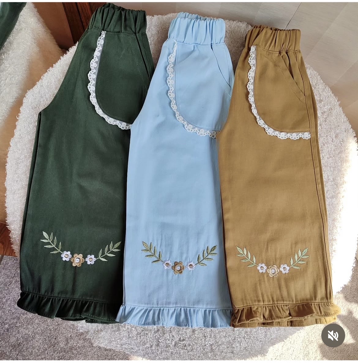 شلوار تک دخترانه کتان کج راه