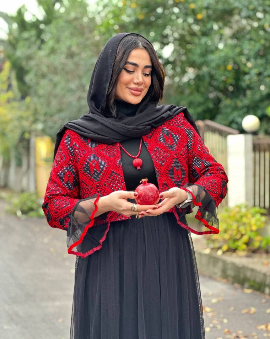 ست کت و دامن یلدایی ناردونه زنانه فری سایز ۳۶تا۴۶